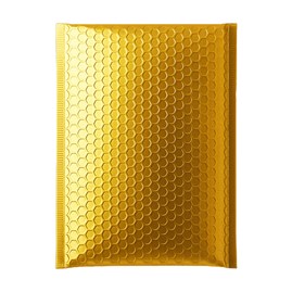 Złota, metaliczna koperta bąbelkowa