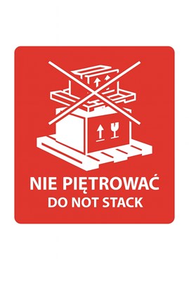 Naklejka NIE PIĘTROWAĆ 100x100mm - 100szt