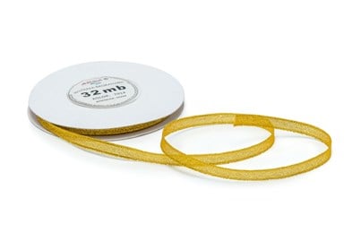Wstążka brokatowa 12mm 32m WB7014 złota