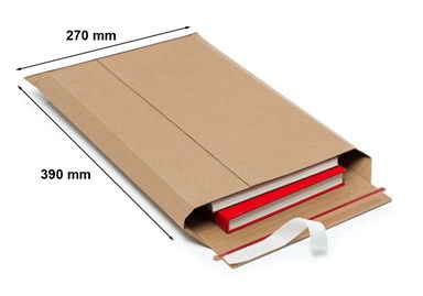 Brązowa koperta kartonowa 270x390mm do dokumentów i wysyłki A4+