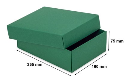 zielone pudełko z tektury