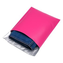 Woreczek metalizowany różowy