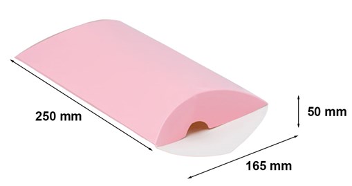 Pudełko Laminowane Poduszka 250x165x50 Różowe