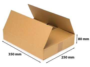 Karton Klapowy 350x250x80mm(zew) B320