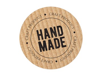 Naklejki okrągłe Kraft Handmade - wzór 1