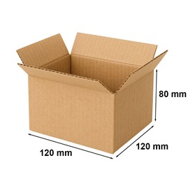 Karton klapowy 120x120x80 mm B320 – pakiet 100 szt.