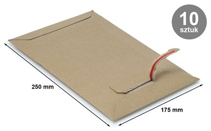 Pakiet - Koperta kart. 175x250mm 450g /Brązowa/ B5 10 szt.