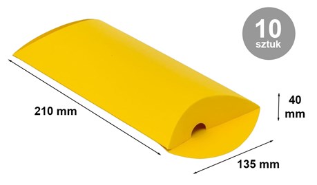 Pakiet Pudełko ozdobny Poduszka 210x135x40 Żółty M 10szt