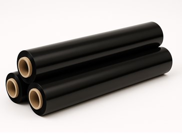 Folia stretch czarna 50cm 1.5kg do palet