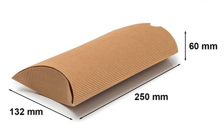 Pudełko ozdobne poduszka karbowane 250x132x60mm