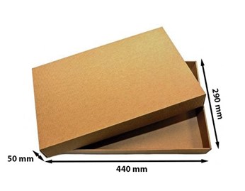 Pudełko karbowane 440x290x50mm wieczkowe