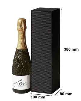 Pudełko Premium na wino karbowane 380x90x100mm