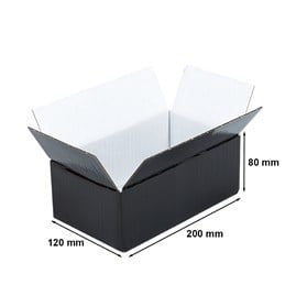 Karton Klapowy 200x120x80mm(zew)Czarny B400