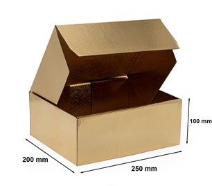 złote pudełko dekoracyjne