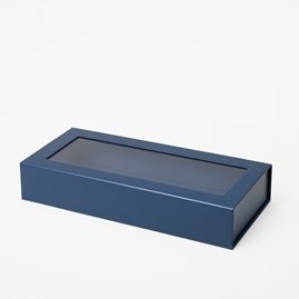 Pudełko Magnetyczne Granatowe z Okienkiem  345x150x55 mm (zew) F2