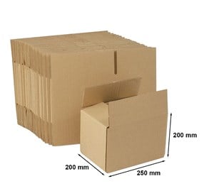 Kartony Klapowe 250x200x200mm, 50 sztuk