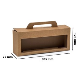 Karton na 4 słoiki miodu z okienkiem 305x72x123mm