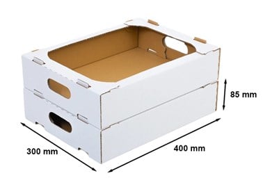 Pakiet - Karton Wyk. 400x300x85mm Biały - 10 szt