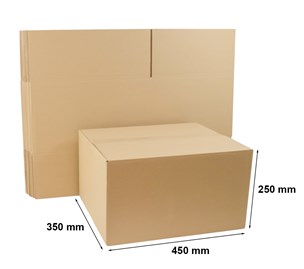 Kartony Klapowe 450x350x250mm, Biznesowe L, 10 sztuk