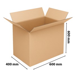 klapowy karton brązowy