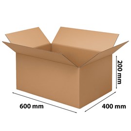 Karton klapowy 600x400x200 mm – wytrzymałe opakowanie z tektury