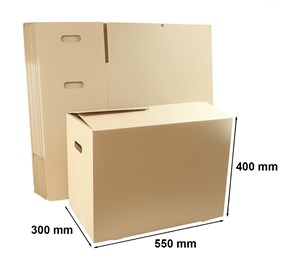 Duże i mocne kartony przeprowadzkowe 550x300x400mm, 10 sztuk
