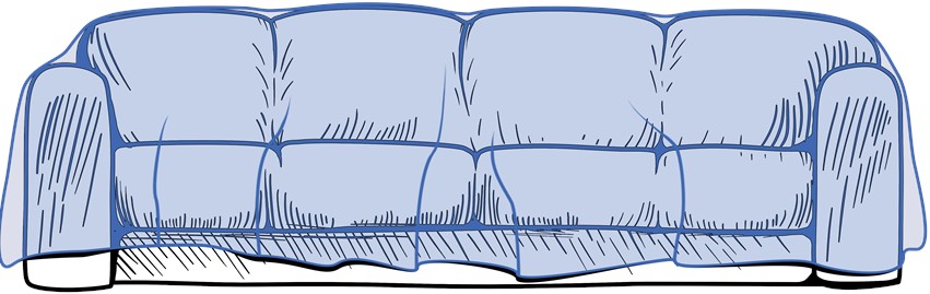 Folia ochronna na kanapę 4-os 335,3x137,2cm / 50um