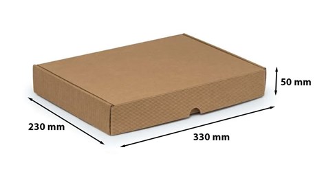 Pudełko karbowane 330x230x50mm F427