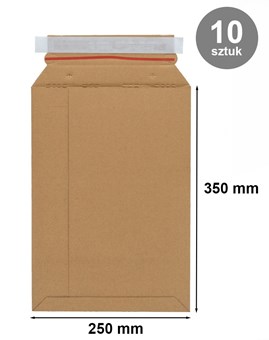 Pakiet Koperta kartonowa 250x350mm A4 10szt