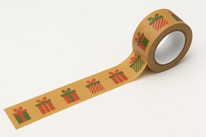 Taśma Świąteczna Papierowa Prezenty 48mm/54m