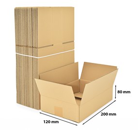 Karton klapowy 200x120x80mm (zewn.) Pakiet 100