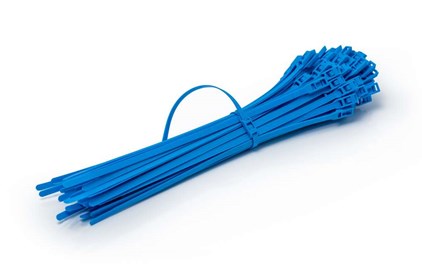 Opaski Zaciskowe bezpieczne 350/7 mm Niebieskie