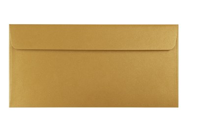 Koperty Ozdobne DL HK Perłowy Złoty 120g 50 sztuk - Do Zaproszeń