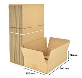 Pudło klapowe do wysyłki 200x150x80mm(zew) B320 50szt Gabaryt A