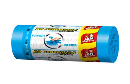 JN Worki na śmieci/do papieru 35L 20szt Niebieskie