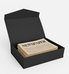 Pudełko Magnetyczne Czarne 350x250x100mm Pudełko Premium Na Prezent