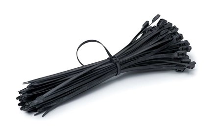 Opaska Zaciskowa z płaską klamrą 350/7 mm Czarna