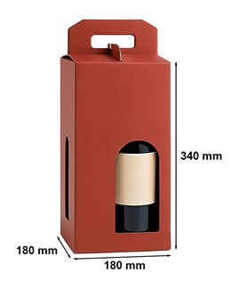 bordowe opakowanie na butelki