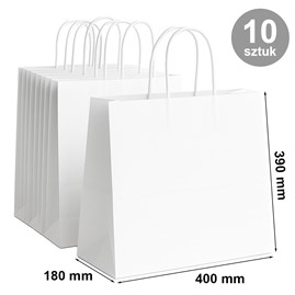 Pakiet - Torba 400x180x390 / BIAŁA - 10szt