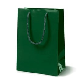 Torba papierowa laminowana zielona 170x70x250 mm