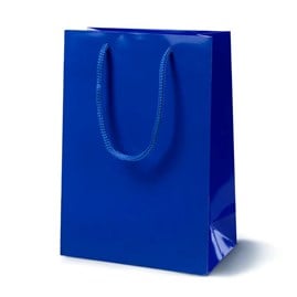 Torba papierowa laminowana granatowa 170x70x250 mm