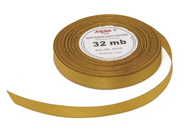 Wstążka satynowa 25mm złota 32m WS8009