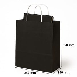 Torba Papierowa Na Prezent Czarna