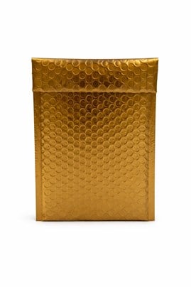 Koperta bąbelkowa metaliczna kawowa 140x170 mm B6