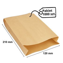 Torba papierowa fałdowa brązowa