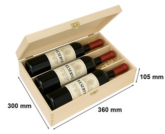potrójna skrzynka na wino