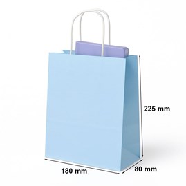 Torba Upominkowa Papierowa Pastelowy Niebieski