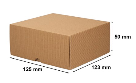 Pudełko karbowane wieczkowe 125x123x50mm