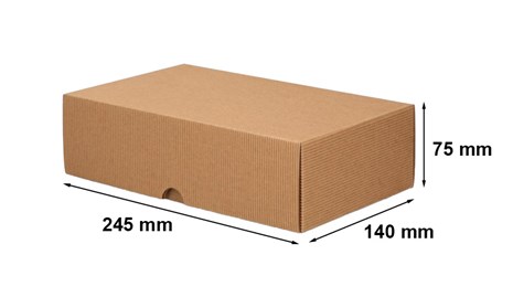 Pudełko karbowane wieczkowe 245x140x75mm