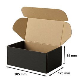Karton Wykrojnikowy 185x125x85(zewn) Czarny - 20 szt